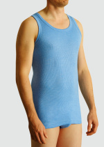Niebieski męski podkoszulek   na_ramiączkach  5XL-10XL