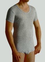 Szary podkoszulek męski krótki_rękaw 5XL-8XL