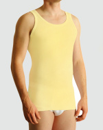 Żółty męski podkoszulek na_ramiączkach  6xl-8XL